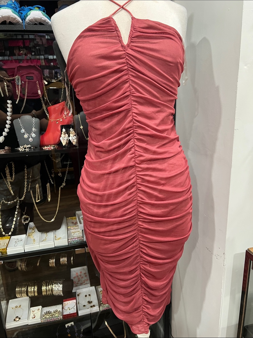 Rue21 Ruched Mini Dress - Hot Pink - Picture 2 of 9